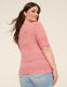 Short-Sleeve Pointelle Pullover Sweater - thumbnail 2