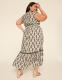 V-Neck Flutter Sleeve Ruffle Maxi Dress - thumbnail 2