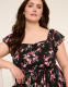 Short-Sleeve Ruffle Tie Waist Midi Dress - thumbnail 6