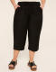 Slub Pull-On Capri Pant - thumbnail 1