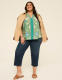 Short-Sleeve Ruffle Neck Popover Top - thumbnail 3