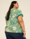 Short-Sleeve Ruffle Neck Popover Top - thumbnail 2
