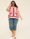Split-Sleeve V-Neck Blouse - thumbnail 4