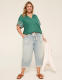 Short-Sleeve Split-Neck Top - thumbnail 3