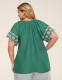 Short-Sleeve Split-Neck Top - thumbnail 2