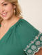 Short-Sleeve Split-Neck Top - thumbnail 4