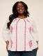 Bracelet Sleeve Embroidered Blouse - thumbnail 1