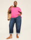 Short-Flutter-Sleeve V-Neck Popover Top - thumbnail 3