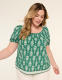 Short-Sleeve Square-Neck Top - thumbnail 4