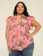 Flutter-Sleeve Babydoll Top - thumbnail 4