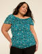 Off-The-Shoulder Side Ruched Mesh Top - thumbnail 4