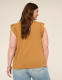 Flutter-Sleeve Woven Yoke Top - thumbnail 5