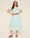 Short-Sleeve Notch-Neck Eyelet Top - thumbnail 3