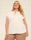 Flutter-Sleeve Woven Yoke Top - thumbnail 1