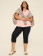 Short-Sleeve V-Neck Smocked Top - thumbnail 3