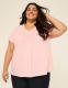 Short-Sleeve V-Neck Smocked Top - thumbnail 1