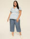 Short Flutter Sleeve V-Neck Shirred Top - thumbnail 6