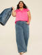 Flutter-Sleeve Notch-Neck Top - thumbnail 6