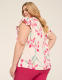 Flutter-Sleeve Notch-Neck Top - thumbnail 2