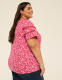 Short-Sleeve V-Neck Crochet Tee - thumbnail 2