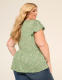Short-Sleeve V-Neck Tie Waist Top - thumbnail 5