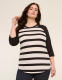 3/4 Puff Sleeve Baseball Tee - thumbnail 4