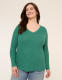 V-Neck Rib Tee - thumbnail 10