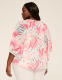 Ruffle V-Neck Mesh Circle Drama Top - thumbnail 2