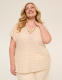 Short-Sleeve Notch-Neck Popover Blouse - thumbnail 1