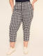 4-Season Gingham Slim Capri Pant - thumbnail 1