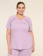 LIVI French Terry Elbow-Sleeve Crochet-Trim Sweatshirt - thumbnail 5
