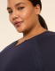 LIVI French Terry Elbow-Sleeve Crochet-Trim Sweatshirt - thumbnail 4