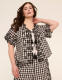 Gingham Tie-Front Top - thumbnail 1