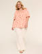 Gauze Bubble-Sleeve Square-Neck Top - thumbnail 3
