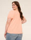 Crew-Neck Puff-Sleeve Textured Top - thumbnail 2