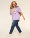Ruched-Sleeve Crew-Neck Top - thumbnail 3