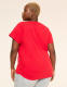 Short-Sleeve V-Neck Side-Ruched Tee - thumbnail 5