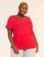 Short-Sleeve V-Neck Side-Ruched Tee - thumbnail 4