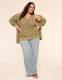 V-Neck Stitch Sweater Tank - thumbnail 1