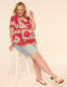 Swing Flutter-Sleeve Square-Neck Blouse - thumbnail 3
