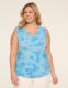 V-Neck Side-Ruched Tank - thumbnail 4