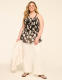 Mesh Halter-Neck Smocked Peplum Top - thumbnail 5