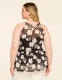 Mesh Halter-Neck Smocked Peplum Top - thumbnail 7