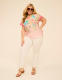 Flutter-Sleeve Split-Neck Popover Top - thumbnail 6