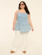 Denim Peplum Tank - thumbnail 3