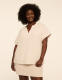 LIVI Textured Notch-Neck Top - thumbnail 1
