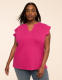 Notch-Neck Textured Knit Top - thumbnail 5