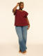 Flutter-Sleeve Scoop-Neck Popover Blouse - thumbnail 3