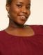 Flutter-Sleeve Scoop-Neck Popover Blouse - thumbnail 4