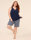 Comfy Cotton V-Neck Tank & Bermuda Short PJ Set - thumbnail 1